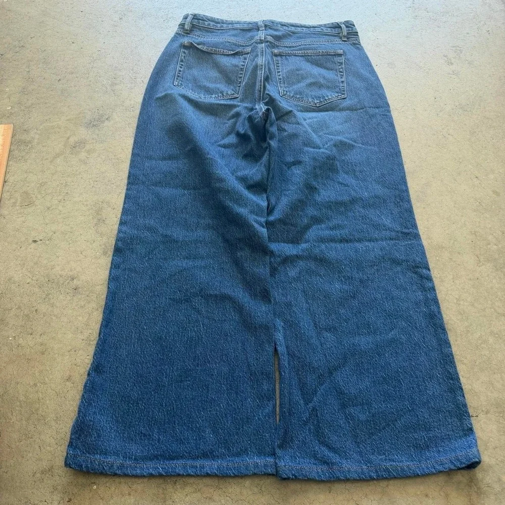 32x28 Blue Baggy Bootcut Flared Wide Leg Jeans Y2K Grunge 2000s Vintage